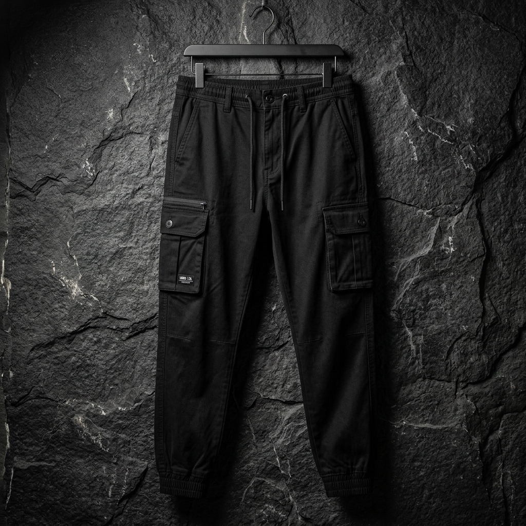 Calça Cargo Jogger Streetwear Preta