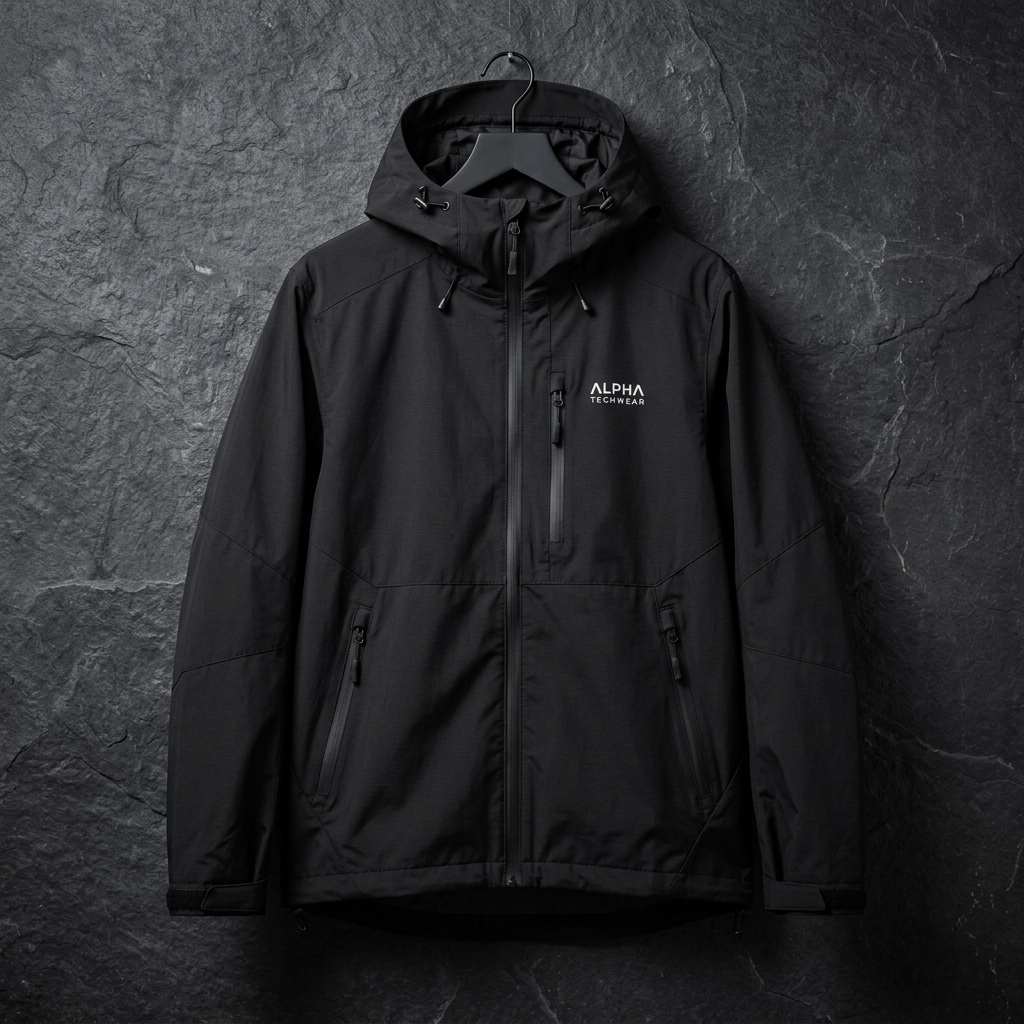 Jaqueta Corta-Vento Streetwear Preta